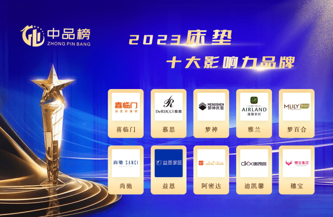 雷竞技官网 雷竞技APP2023年度中品榜床垫十大品牌花落谁家？最终榜单火热出炉！(图2)